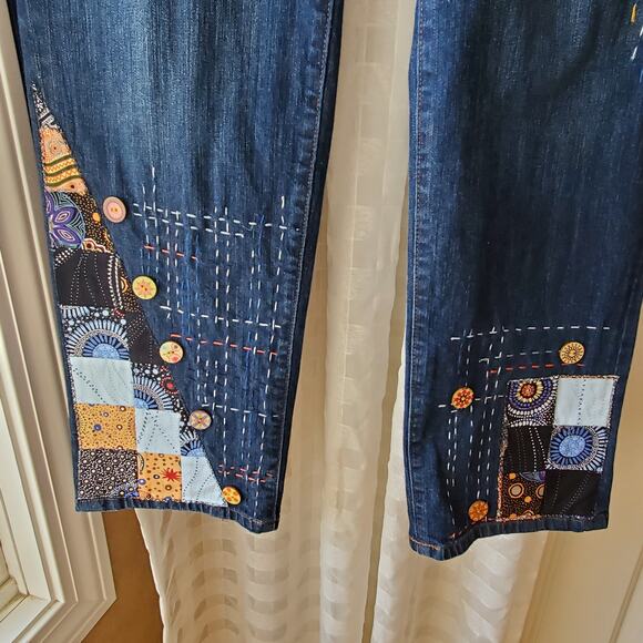 Refashioned and upcycled Ralph Lauren Chaps‎ denim jeans Size 16W - Picture 6 of 9